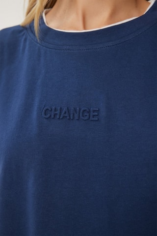 T-shirt - Blanc et bleu