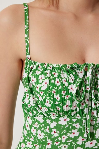 Robe fourreau - Blanc et vert