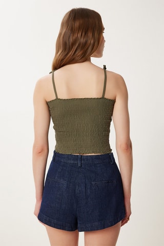 2 crops tops - Vert et jaune