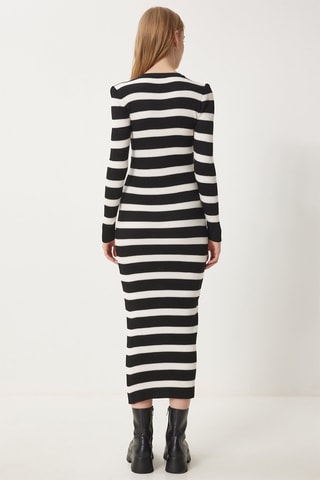 Robe fourreau - Blanc et noir