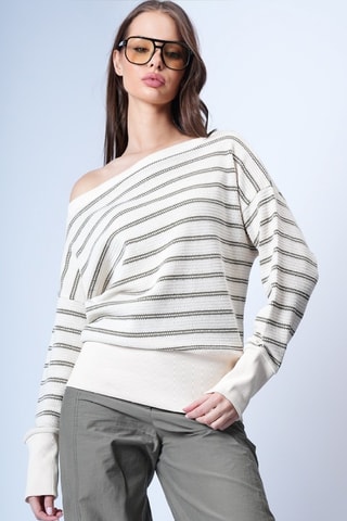 Top - Blanc et gris