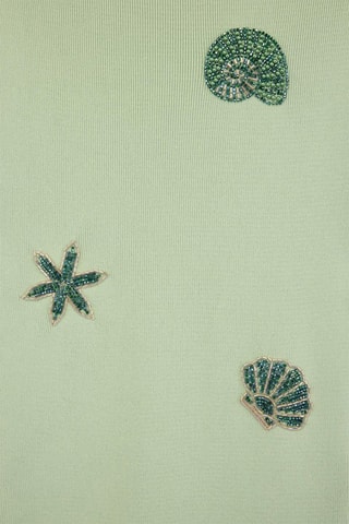 Robe fourreau - Beige et vert