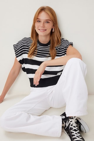 Blouse - Blanc et noir