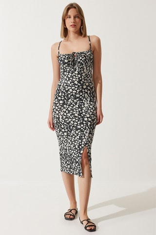 Robe fourreau - Noir et blanc