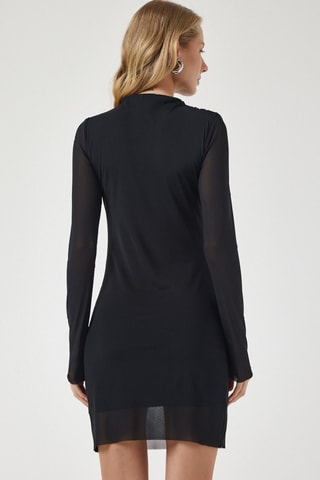 Robe drapée - Noir