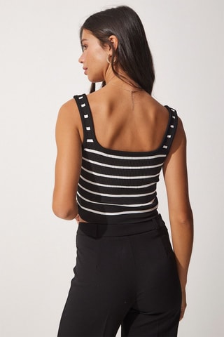 Crop top - Blanc et noir