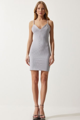 Robe fourreau - Gris