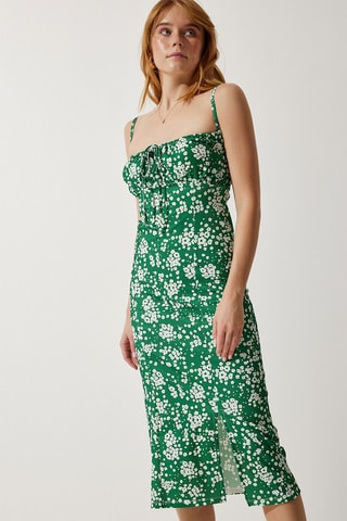 Robe midi - Vert foncé