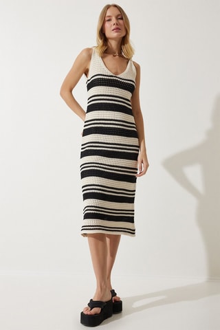 Robe droite - Noir et blanc
