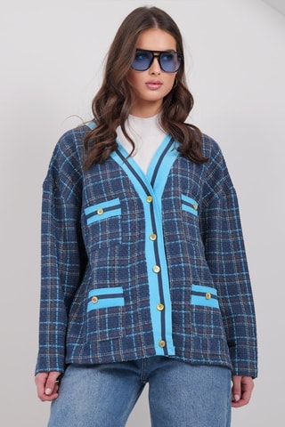 Veste en tweed - Bleu