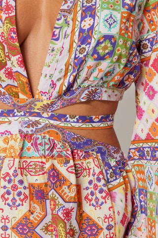 Robe de plage - Orange et violet