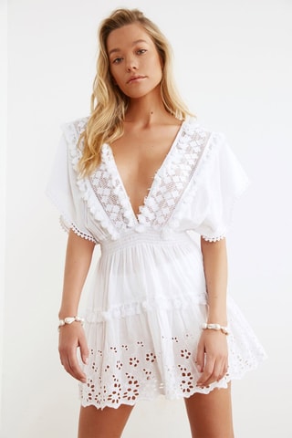 Robe de plage - Blanc