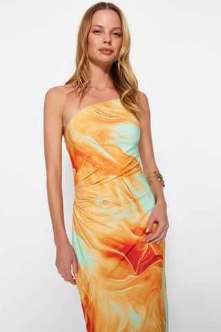 Robe asymétrique - Orange