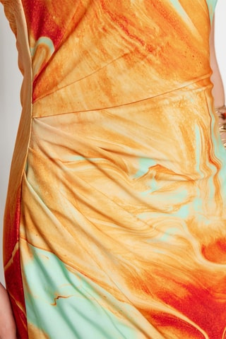 Robe asymétrique - Orange