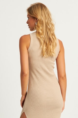 Robe midi - Beige