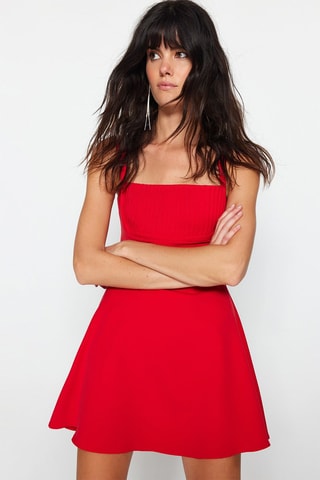 Robe trapèze - Rouge