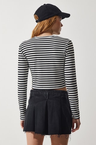 T-shirt slim - Blanc et noir