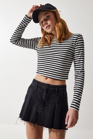 T-shirt slim - Blanc et noir