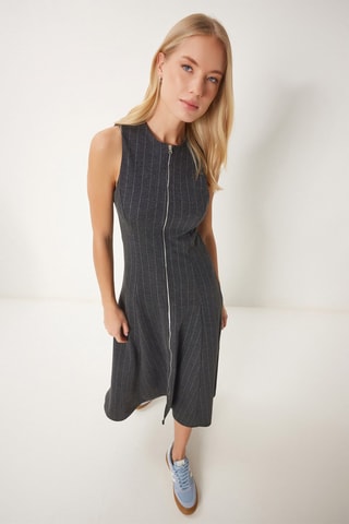 Robe midi - Gris
