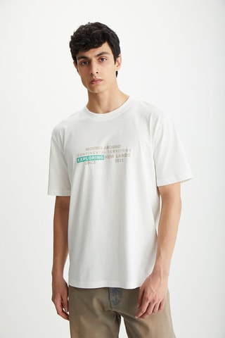 T-shirt - Blanc et gris