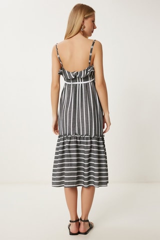 Robe midi sans manches - Gris