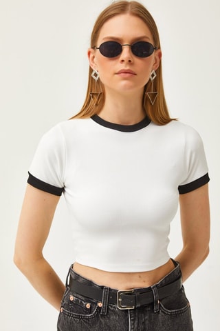 Crop-top - Blanc