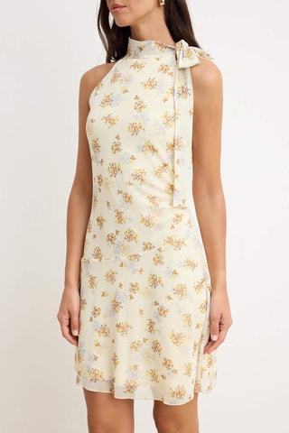 Robe taille basse - Jaune