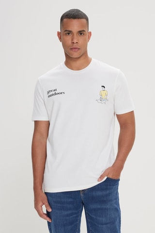 T-shirt relaxed - Blanc