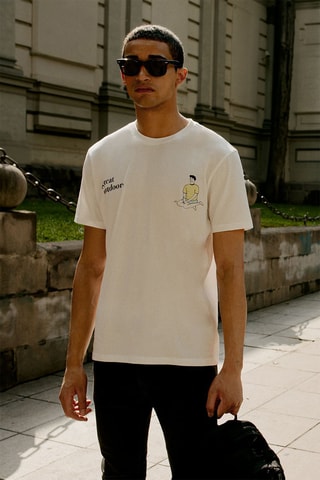 T-shirt relaxed - Blanc