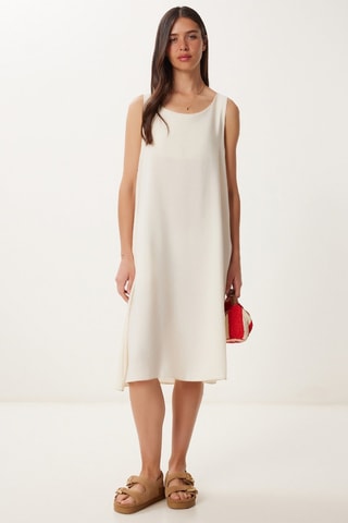 Robe midi - Beige