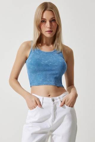 Crop top - Bleu