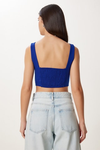 2 crop tops - Bleu et orange