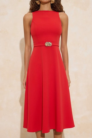 Robe midi - Rouge