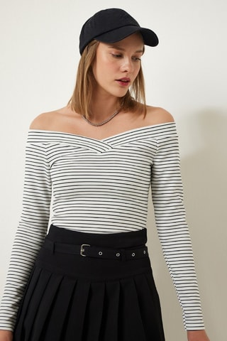 Top - Blanc et noir