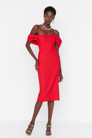 Robe Ecru - Rouge