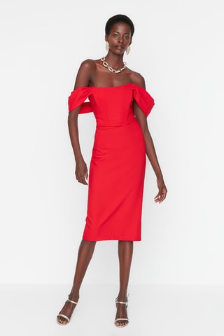 Robe Ecru - Rouge