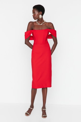 Robe Ecru - Rouge