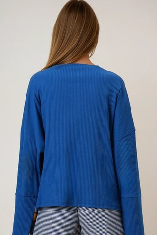 Top - Blanc et bleu