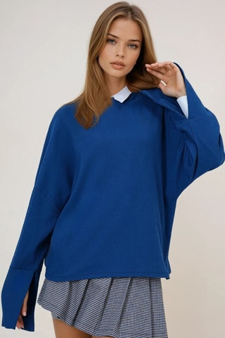 Top - Blanc et bleu