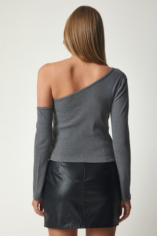 Top asymétrique - Gris