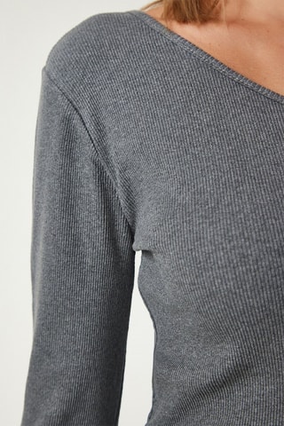 Top asymétrique - Gris