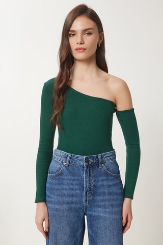 Top asymétrique - Vert
