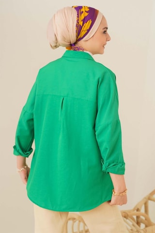 Chemisier oversize - Vert