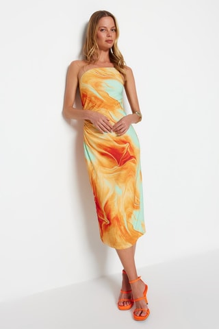 Robe asymétrique - Orange