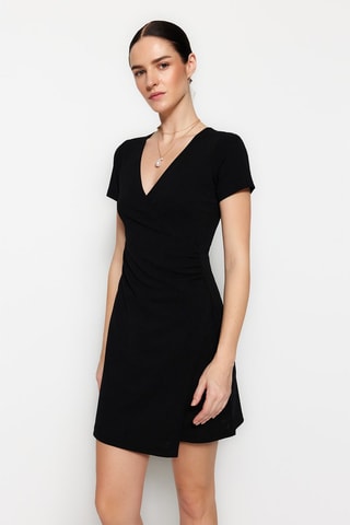 Robe portefeuille - Noir