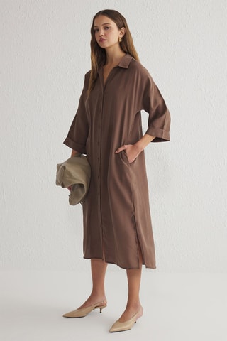 Robe chemise - Marron