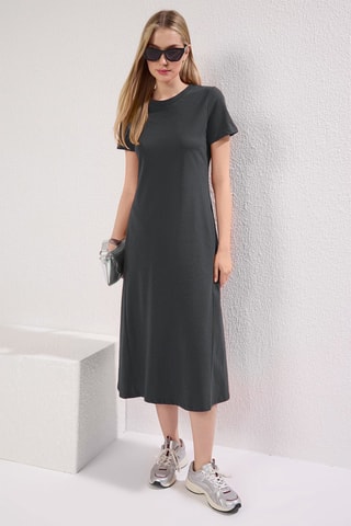 Robe midi - Anthracite