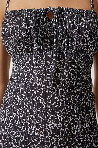 Robe midi - Blanc et noir