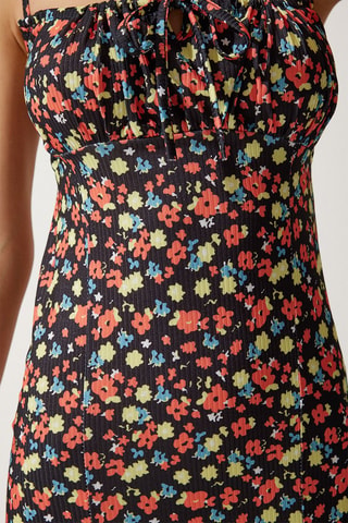 Robe fourreau - Noir et orange