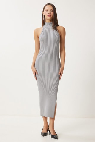 Robe fourreau - Gris